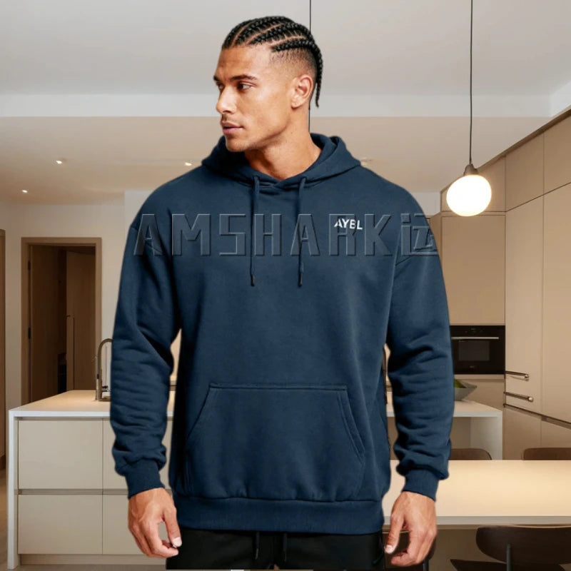 2026 Spring Unisex Oversized AY Hoodie Casual Loose Fit Pullover Sweatshirt With Pocket Breathable Warm Gym Sportswear For Worko - ATFH