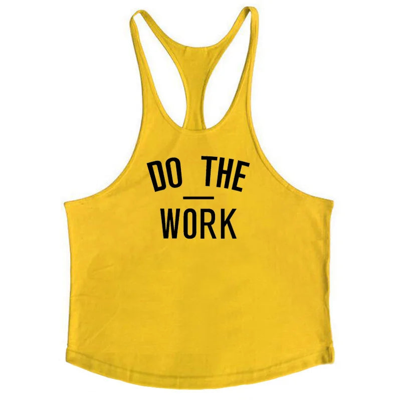 Y Back Cotton Gym Tank Tops Men Sleeveless Tanktops For Men Bodybuilding Clothing Undershirt Fitness Stringer Vest