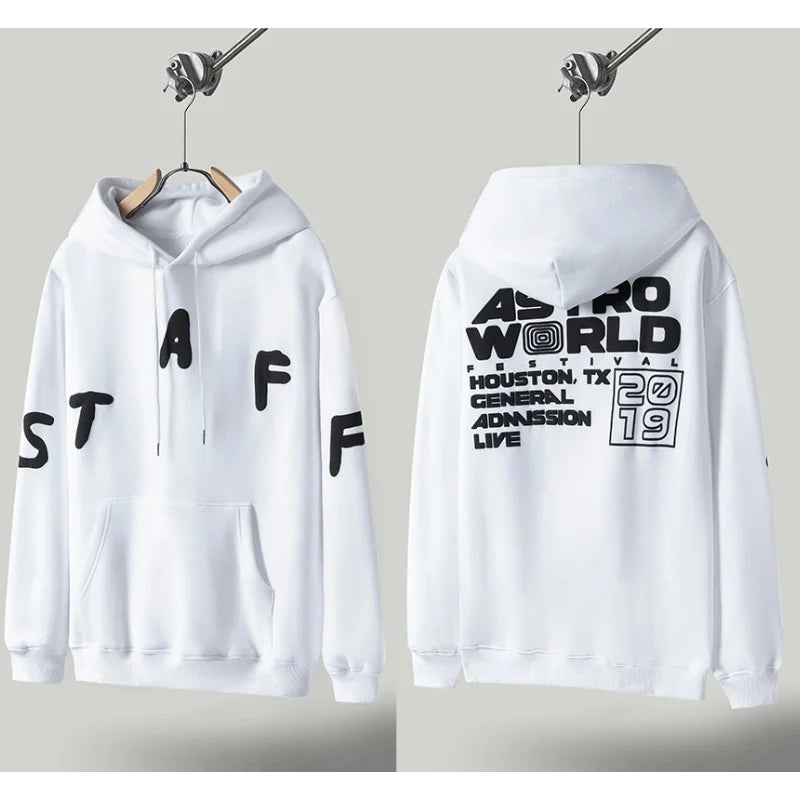 Cactus Jack Hoodies High-quality Casual Loose Skull Print Zipper Hooded Sweatshirt Jackets for Men Women Harajuku Streetwear - ATFH
