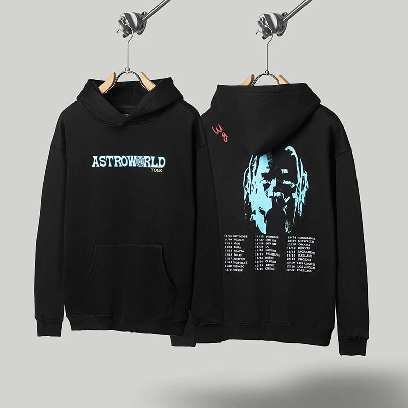 Cactus Jack Hoodies High-quality Casual Loose Skull Print Zipper Hooded Sweatshirt Jackets for Men Women Harajuku Streetwear - ATFH