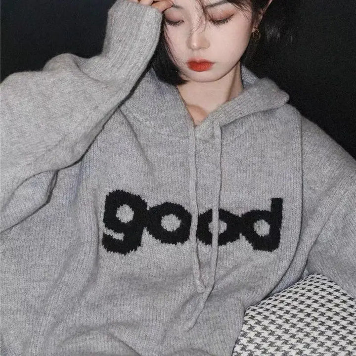 Hooded Cute Hoodies Street Wear Woman Zippers Multicolor Half University Holiday Party Elegance Appliqued Beautiful Moletom - ATFH