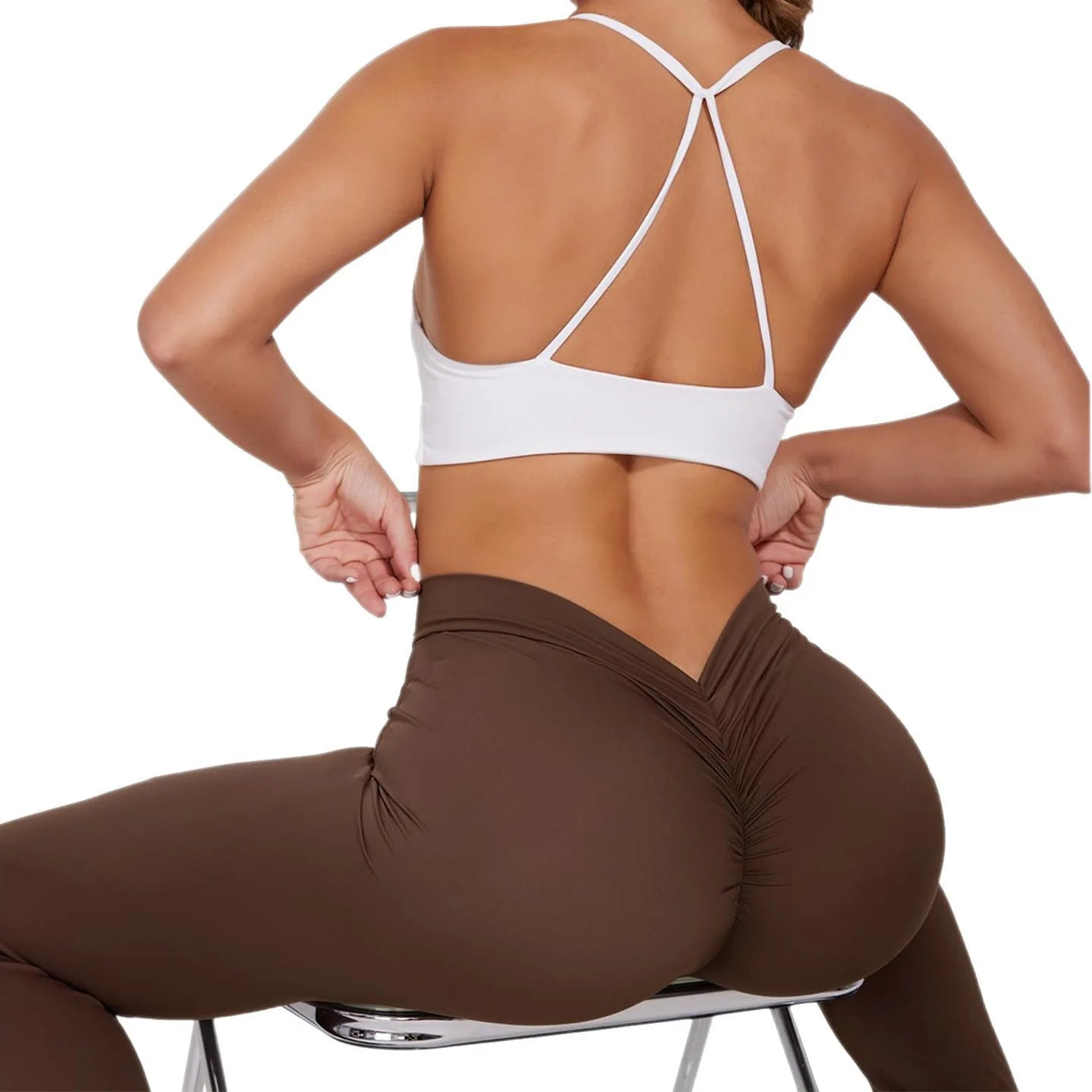 Women's 2026 Summer New Seamless Stretch Quick Dry Breathable Yoga Pants V Waist Butt Lifting Flared Workout Pants ATFH