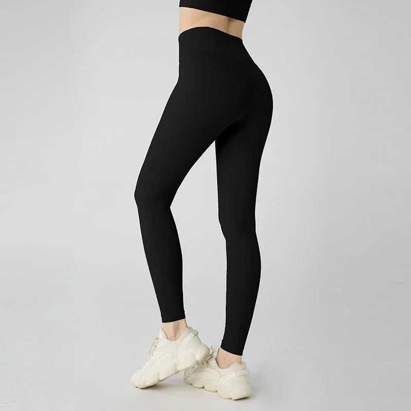 Hot Sale Yoga Leggings Women High Waisted Hip Lifting Fitness Leggings Running Cycling Pants Breathable Sports Leggings ATFH