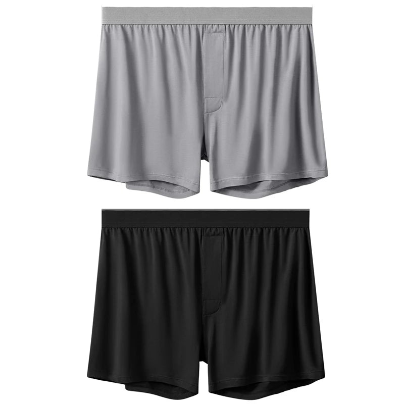1/2Pcs Modal Mens Aro Pants Seamless Loose Solid Color Breathable Panties Elastic Underwear Boxer Shorts Homewear Underpants