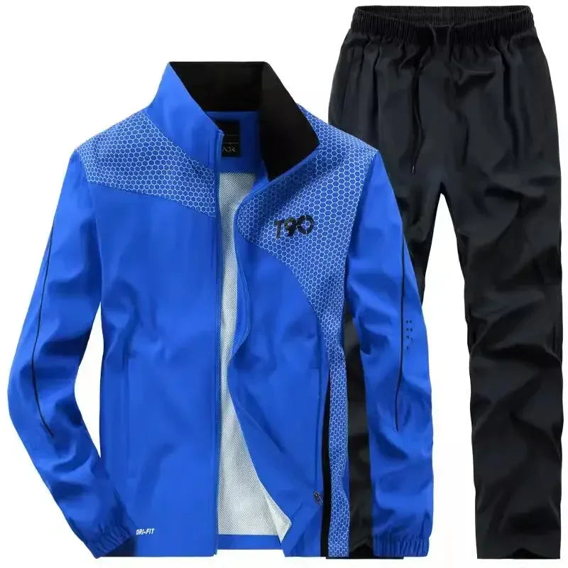 Men's Casual Active 2 Piece Jacket+Pants Basketball Tracksuits Full Zip Jogging Sports Suits Sets Athletic Running Sweatsuits