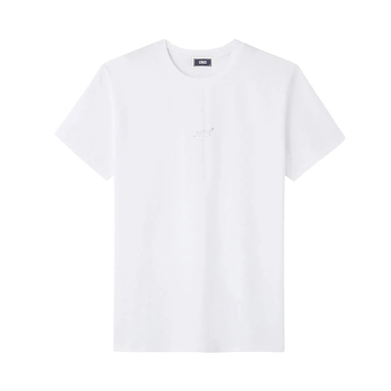 Korean style Summer Quality Cotton Men Women T-shirt Small Icon Embroidered Logo Couple Casual Loose O-Neck Short Sleeve Tees ATFH