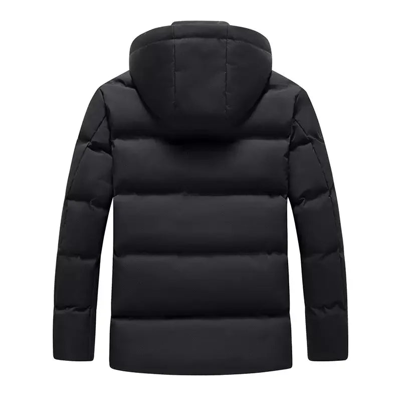 New Autumn/Winter Thickened Warm Windproof Hooded Cotton Jacket Men's Casual Loose Sports Plus Size High-Quality Coat