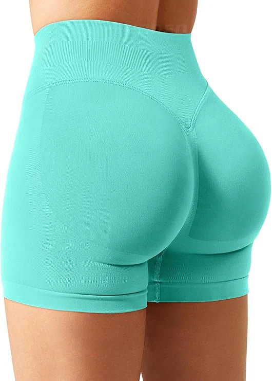 Gym Shorts Women Fitness Sports Biker Shorts 4.5" Low Waist Band Yoga Shorts Workout Tights Scrunch Butt Seamless Leggings Woman Tahsi Fashion House
