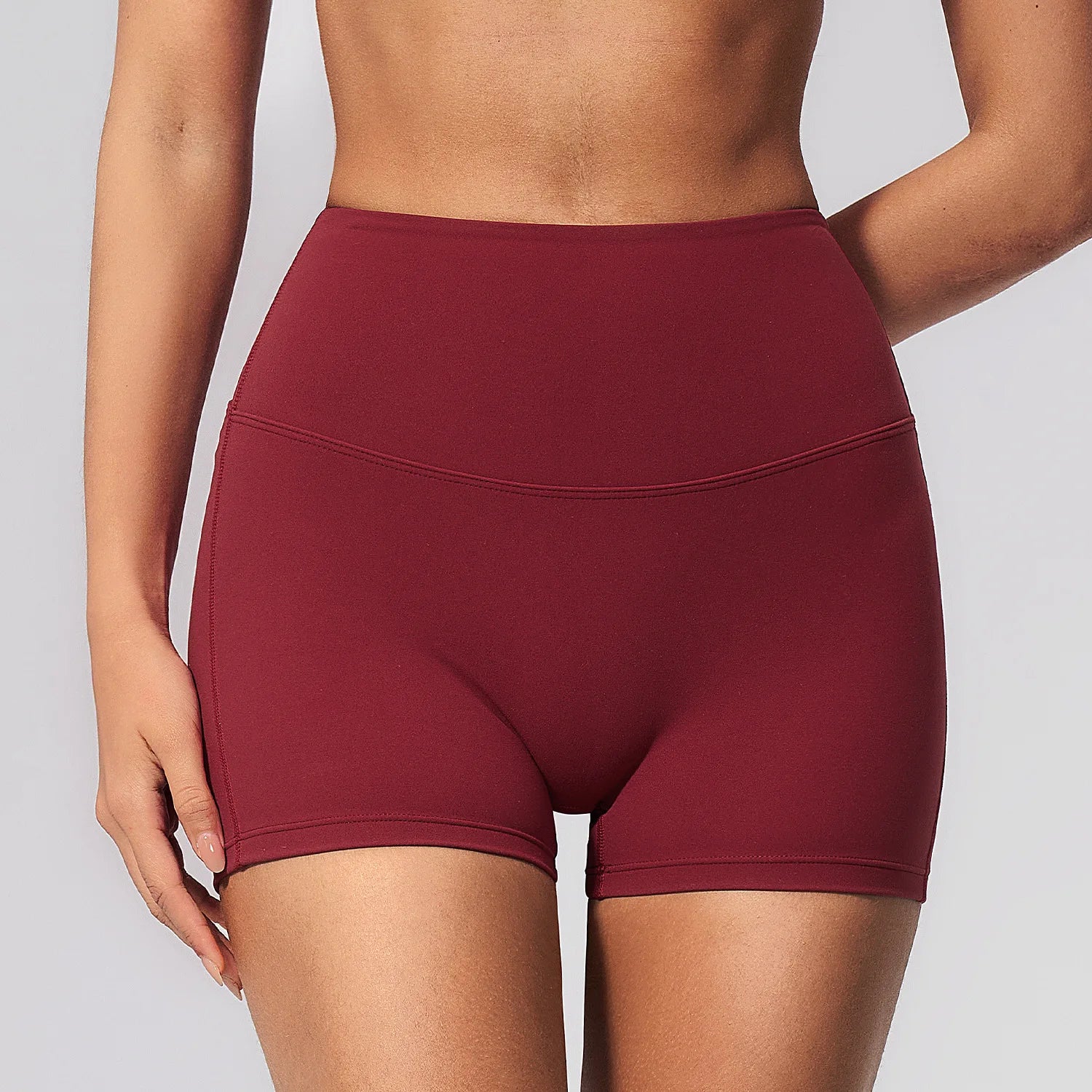 Women High Waist Sports Yoga Shorts Slim Fit Butt Lift Fitness Cycling Shirts Running Sports Shorts Female Workout Short Tights