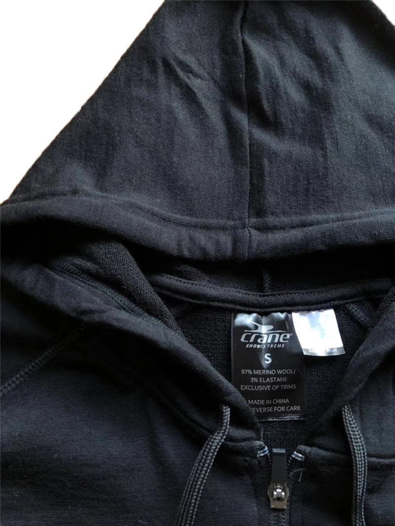 250GSM Merino Wool Hoodie Jacket Mens Womens Middleweight Long Sleeve Thermal Jacket for Sports Hiking Running Casual Jackets - ATFH