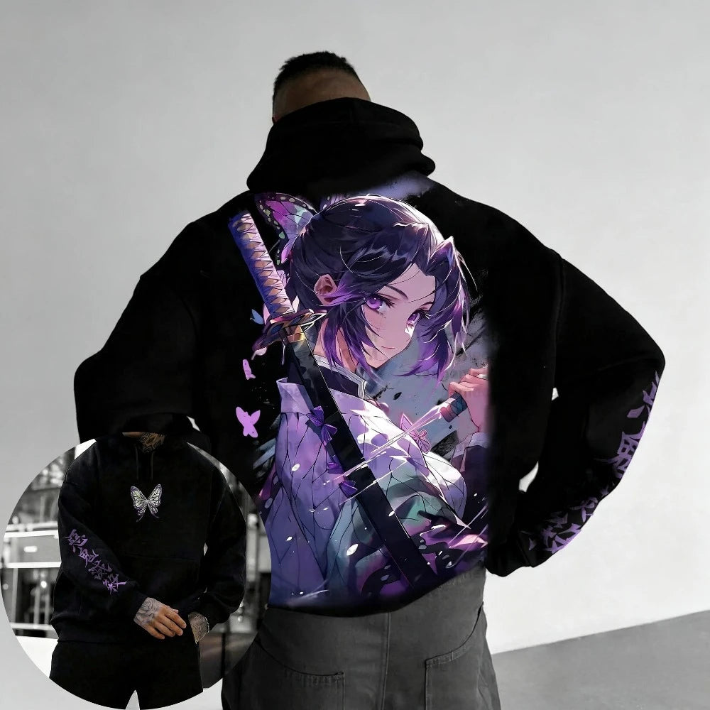 2026 New Demon Slayer Inosuke Hashibira Printed Hoodie Sweatshirt Men's and Women's Hoodie Men's Tops Sports Hoodie Y2K Hoodie - ATFH
