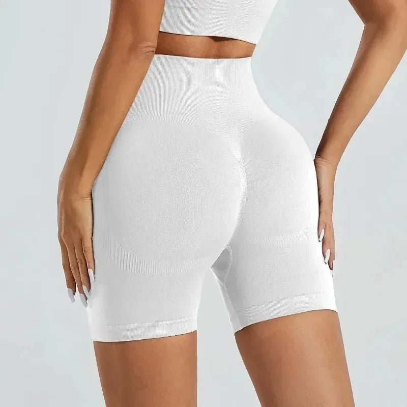 Woman Gym Short Seamless Slim Leggings High Waist Fitness Training Yoga Clothing Running Butt Lifting Cycling Sports Shorts Tahsi Fashion House