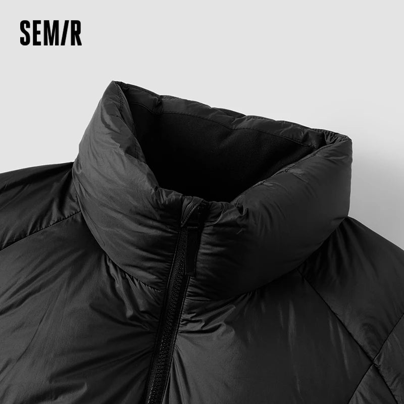 Semir Men Down Jacket 90 Percent Down Fill Stand Collar Modern Style Loose Fit 2026 New Winter Daily Wear Urban Casual Style