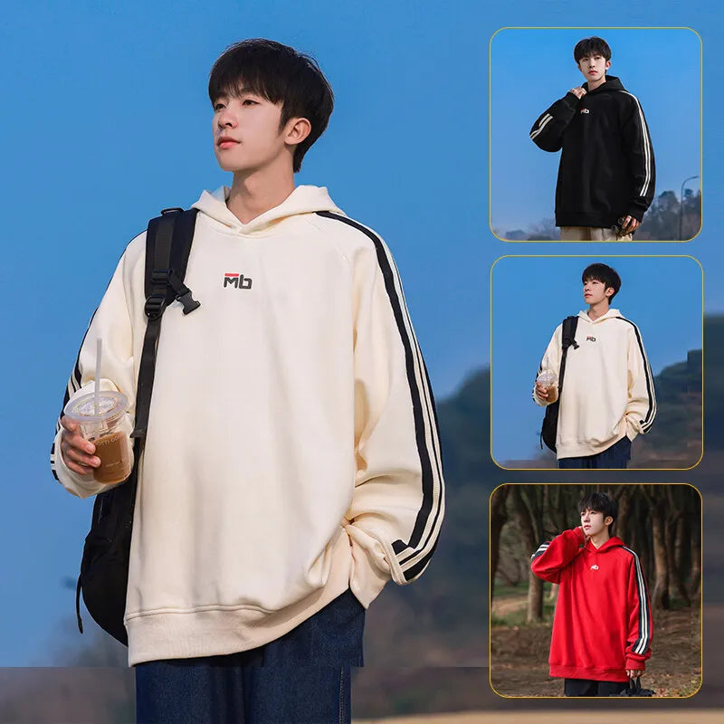 MB Men's Printed Hoodies 2025 New Korean Hoodie Street Trend Outdoor Travel Clothing Fishing Sports Tops - ATFH