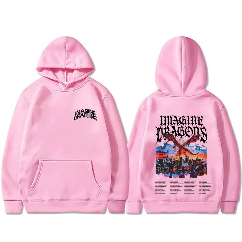 Imagine Dragons Band Loom World Tour 2026 Hoodie Men Women Rock Punk Gothic Streetwear Male Casual Oversized Pullover Hoodies - ATFH
