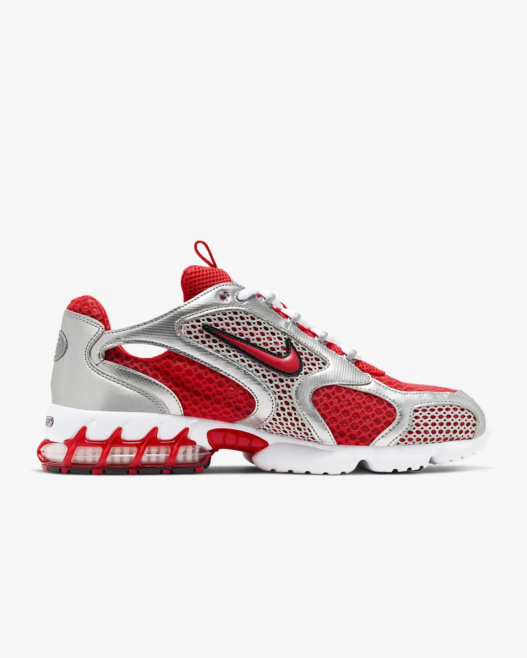 Nike Air Zoom Spiridon Cage 2 Unisex Low-Top Casual Shoes Sport Wear Resistant Grey Red Lifestyle Footwear CJ1288-600 ATFH