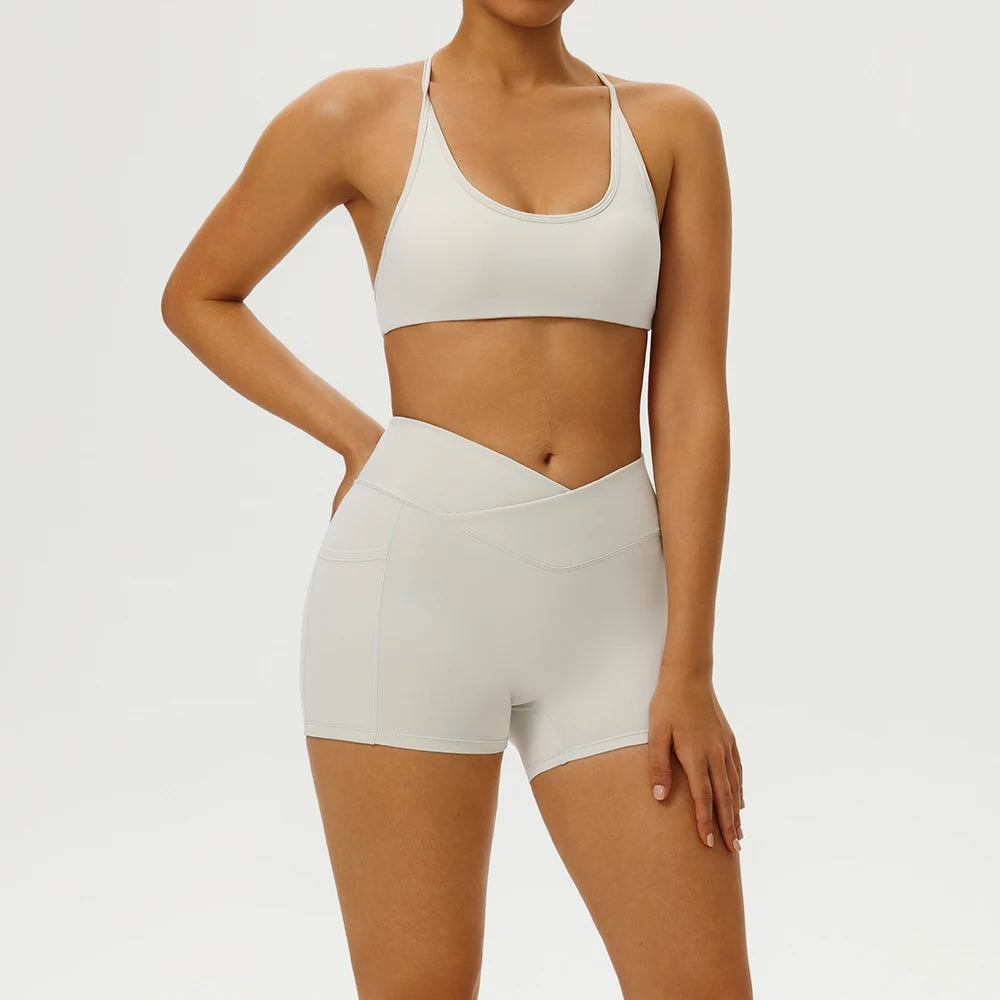 Yoga Set 2 Pieces Sports Outfits Women Clothes Fitness Tracksuit Gym Legging Workout Training Female Bra Yoga Suit Sportswear - ATFH
