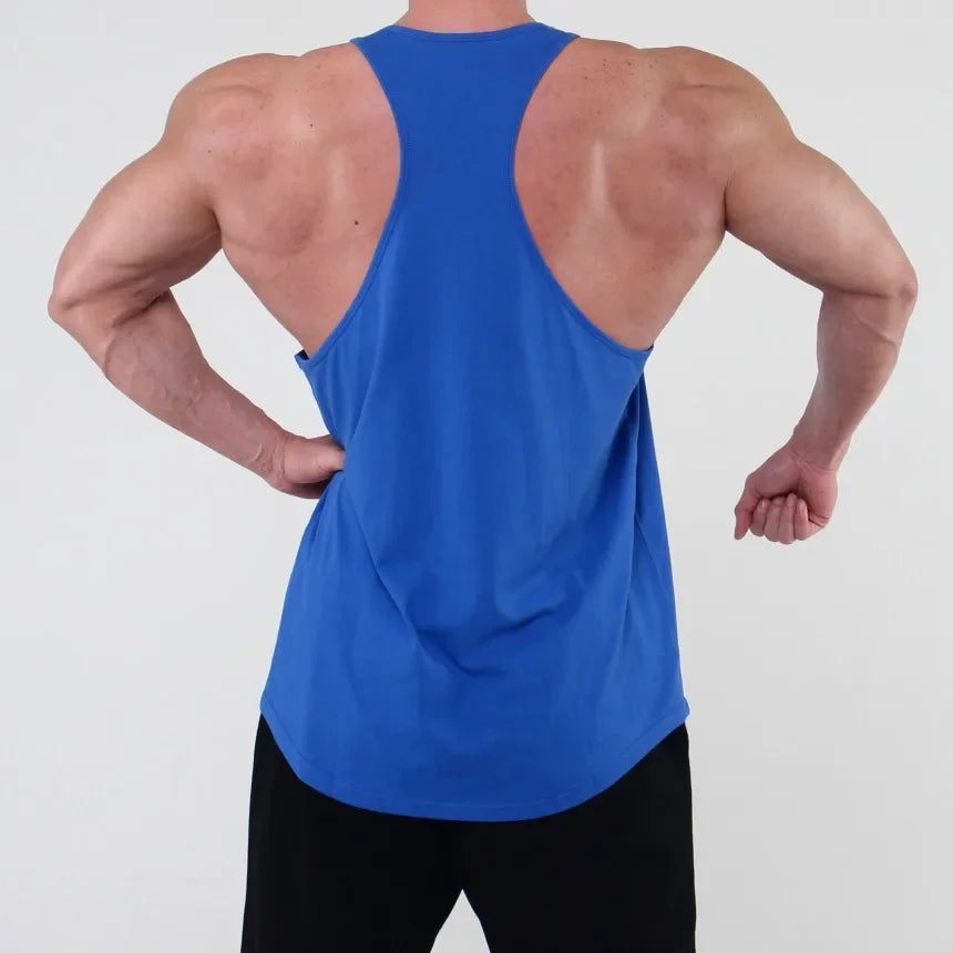 Men's Tank Tops Y Back Stringer Sleeveless Shirts for Men Workout Gym Bodybuilding