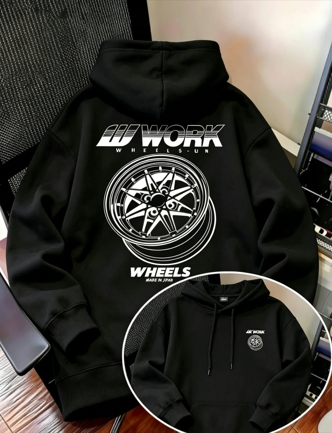 Hotsale Hoodie Men Vintage Japan Auto Tuning Culture casual Hooded Sweatshirt Oversized Loose Streetwear Pullover With Pocket