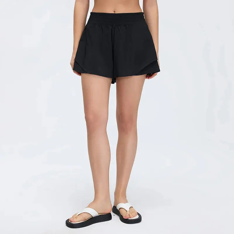 Women Outdoor Running Shorts Summer High Waist Yoga Shorts 2 In 1 Gym Short Sportswear Female Quick Dry Workout Clothes Tahsi Fashion House