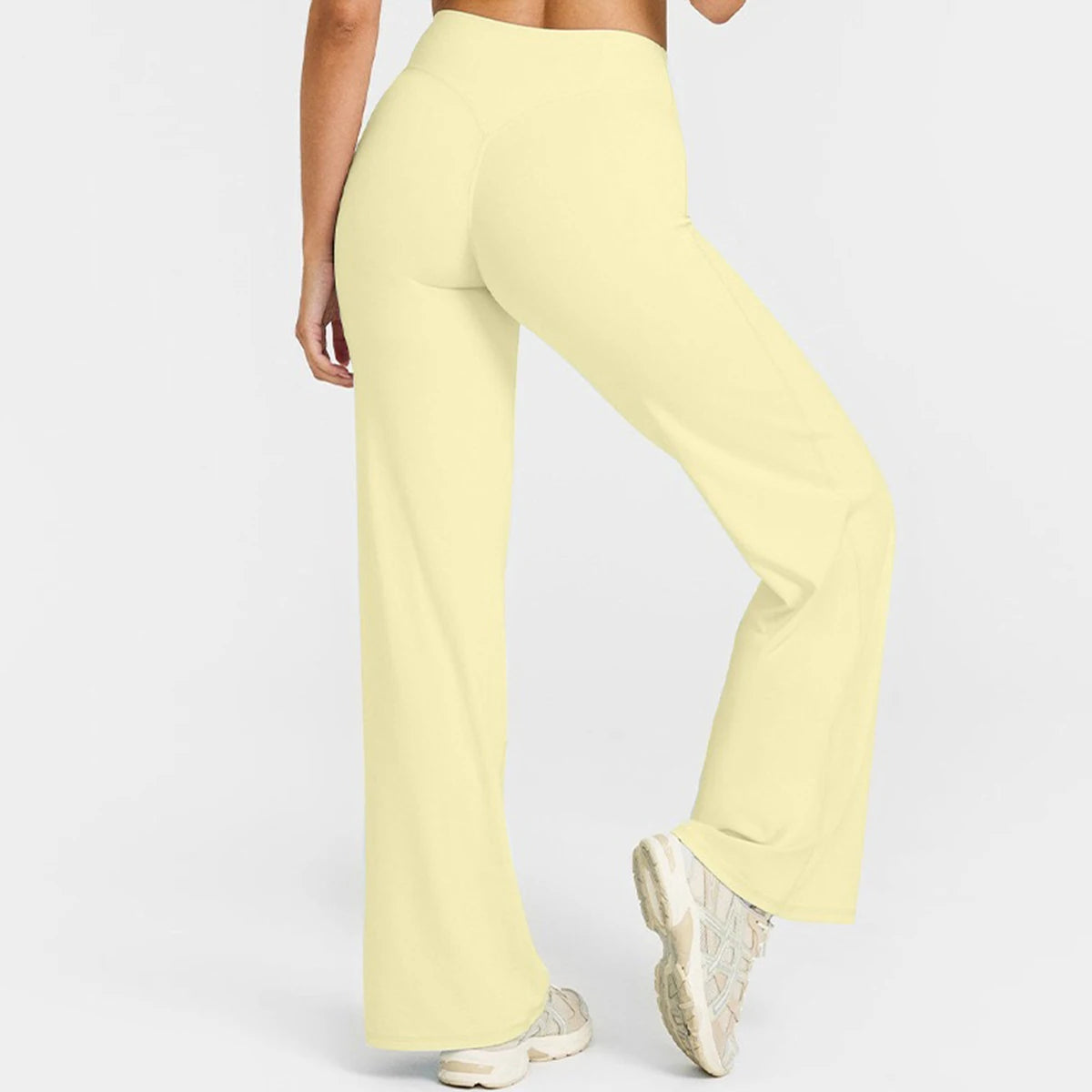 Flared Leggings Straight Leg Leggings Woman Wide-leg Pants Yoga Breathable Fitness Clothing Versatile Casual Pants ATFH