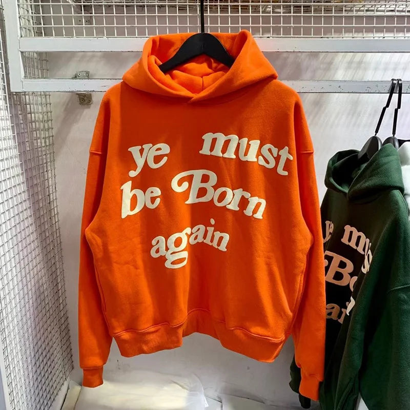 23FW Classic Foam Logo Ye Must Be Born Again Hoodie Men Women Best Quality Oversize Kanye West CPFM.XYZ Sweatshirts Multicolor - ATFH