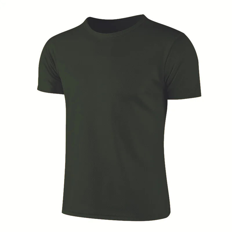 Men Women Quick Dry Short Sleeve Sport T Shirt Gym Jerseys Fitness Shirt Trainer Running T-Shirt Teenager Breathable Sportswears - ATFH