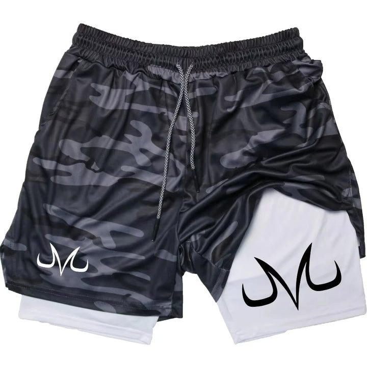 Anime Performance Shorts Toji Printed Men GYM Casual Sports Shorts Workout Running Mesh 2 In 1 Sport Short Pants