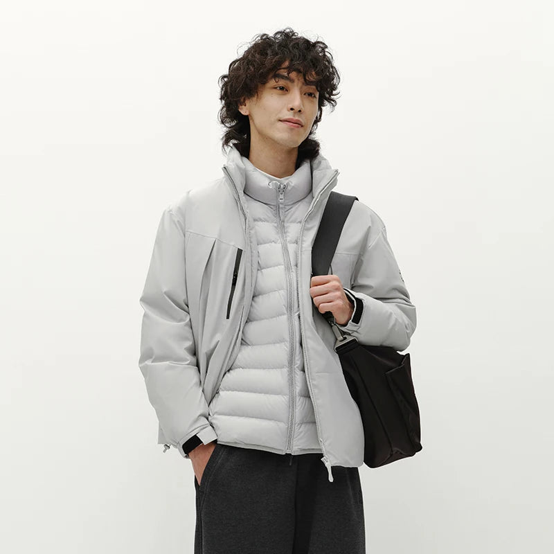 Semir Men Down Jacket Waterproof Windproof Stain Resistant Outdoor Protection 2026 Winter Outdoor Layer Warm Insulation