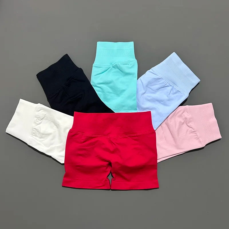 HISTELLO Impact Shorts 4.5‘’ Seamless Women Gym Sports Wear Butt Lift Fitness Short Pants Yoga Biker Running Workout Leggings
