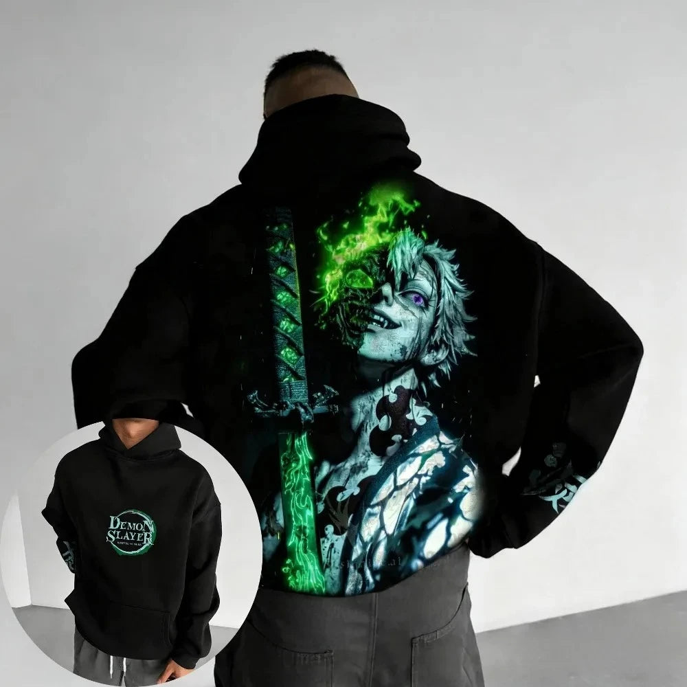 2026 New Demon Slayer Inosuke Hashibira Printed Hoodie Sweatshirt Men's and Women's Hoodie Men's Tops Sports Hoodie Y2K Hoodie - ATFH