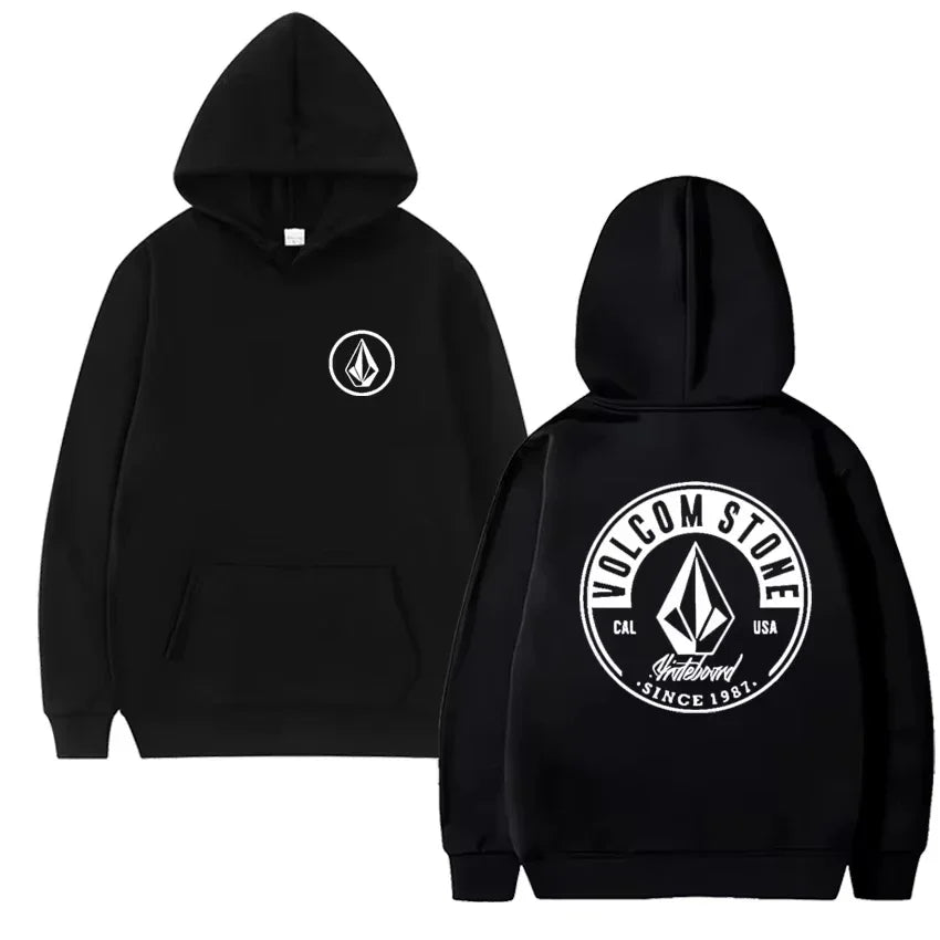 New Fashion Hoodie Women and Man Hoody Volcom Stone Double-sided Casual Graphic Sports Tops Breathable Streetwear Clothing