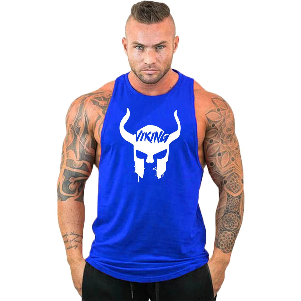 2023 New Cotton Workout Gym Tank Top Mens Muscle Sleeveless Sportswear Shirt Stringer Fashion Bodybuilding Singlets Fitness Vest