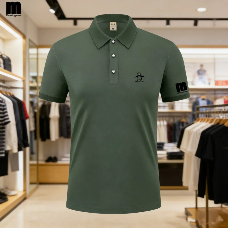 2026 Golf Polo Shirt Men's Business Polo Collar Half Sleeved Top New Summer Casual Short Sleeved T-shirt for Men An