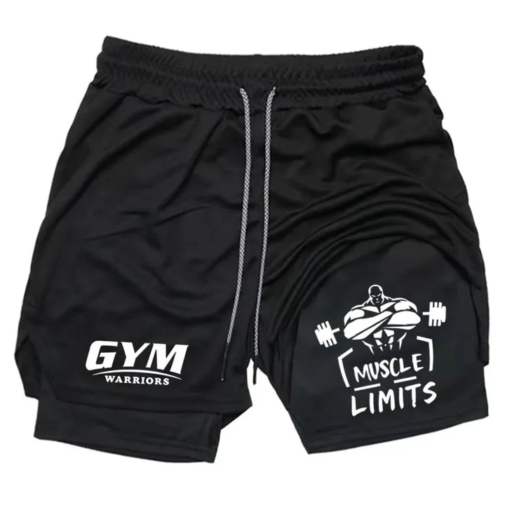 2-in-1 Men's Performance Shorts New Sports Quick Drying with Pocket Comprehensive Summer Gym Fitness Running Short wx193