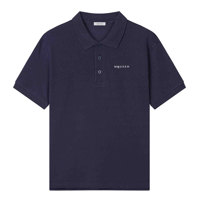 Europe Hot Sales Men's Women's Quality 100%Cotton Polo-Shirt letter Printed Embroidery T-shirt Comfortable Short Sleeve Tops