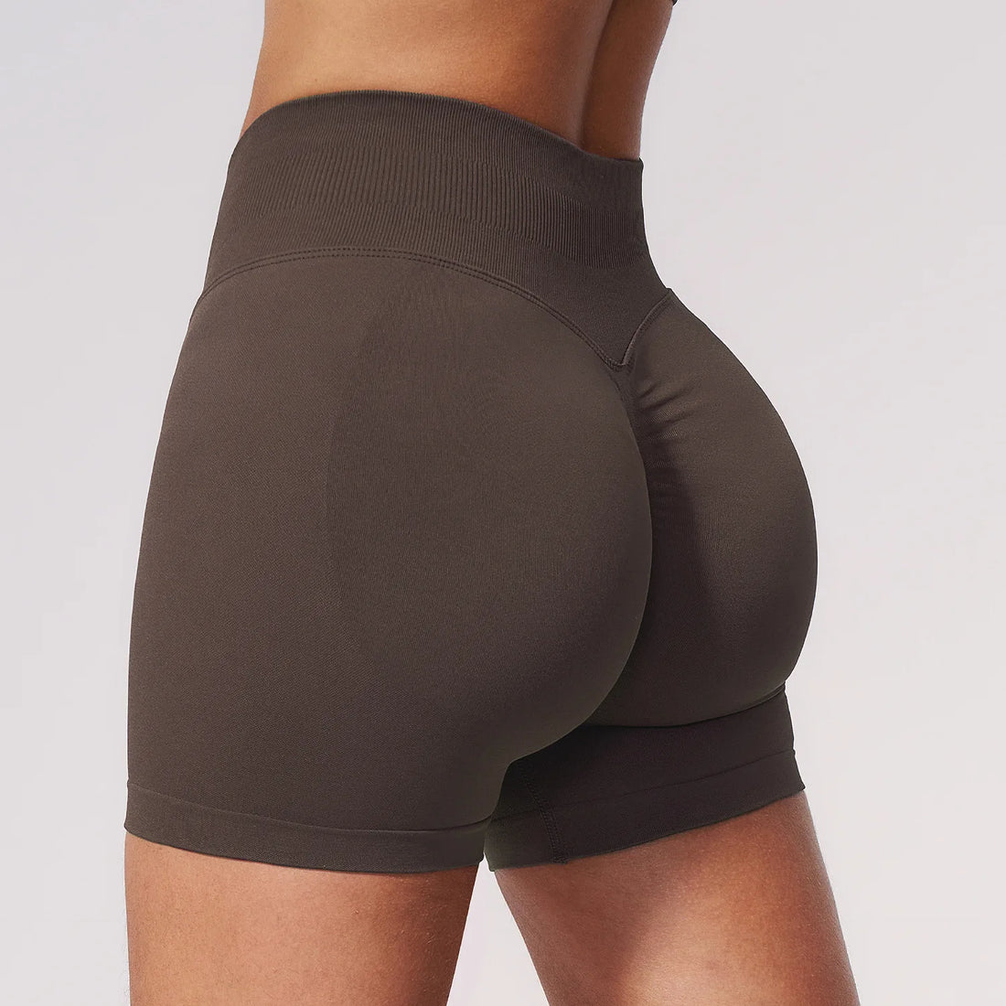 Women Seamless Yoga Shorts High Waist Scrunch Booty Workout Biker Shorts Butt Lifting Gym Tights Push Up Running Sportswear
