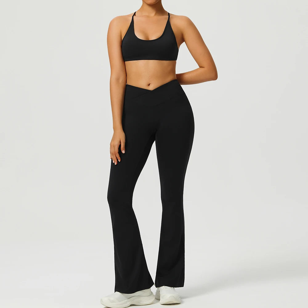 Yoga Set 2 Pieces Sports Outfits Women Clothes Fitness Tracksuit Gym Legging Workout Training Female Bra Yoga Suit Sportswear - ATFH