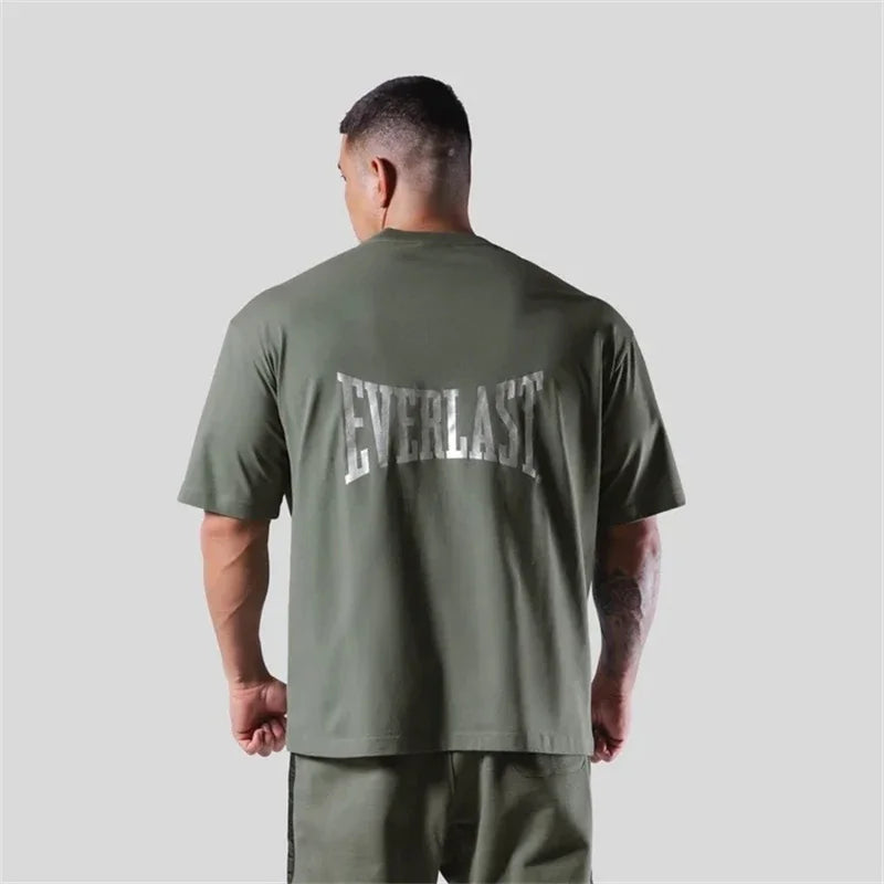 LYFT Jointly Men T-Shirt Summer Oversize TShirts Cotton Letter Print Shirt Sports Training Streetwear Male Teesgym Clothing Me ATFH