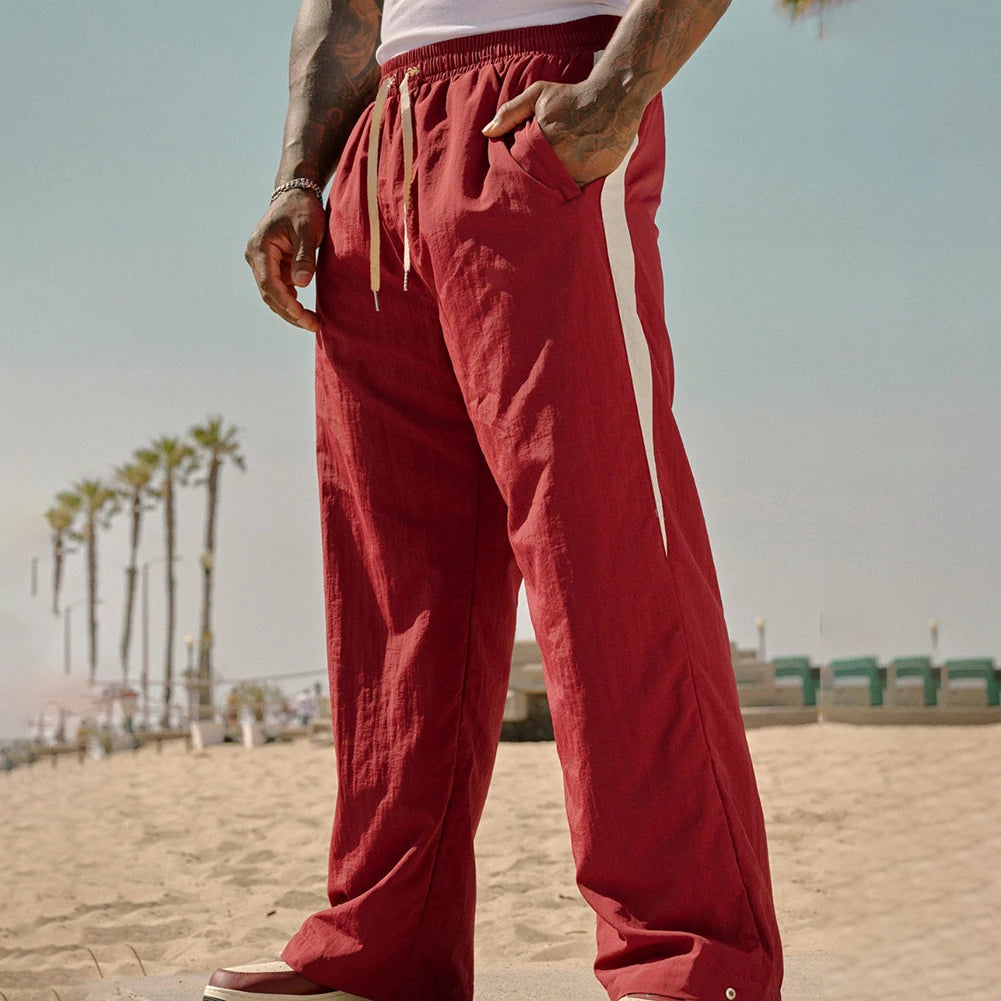 Men Sports Jogging Pants Male Breathable Fitness Sweatpants Loose Wide Leg Casual Trousers Men's Clothes