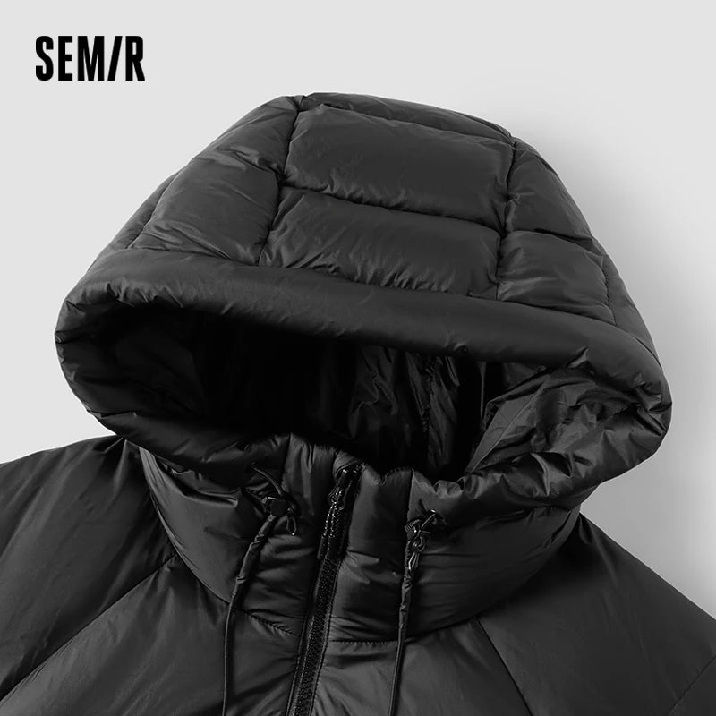 Semir Men Down Jacket Lightweight Outdoor Water Repellent Hooded Windproof Winter Urban Casual Couple Fashion Outerwear 2026