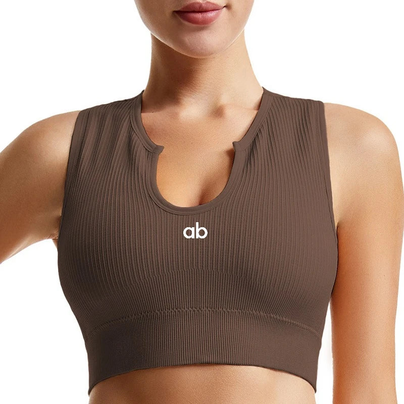 Women High Impact Sports Bra Wireless Padded Back Support Breathable High Elastic Anti-Sag Push Up Gym Running Yoga Bras