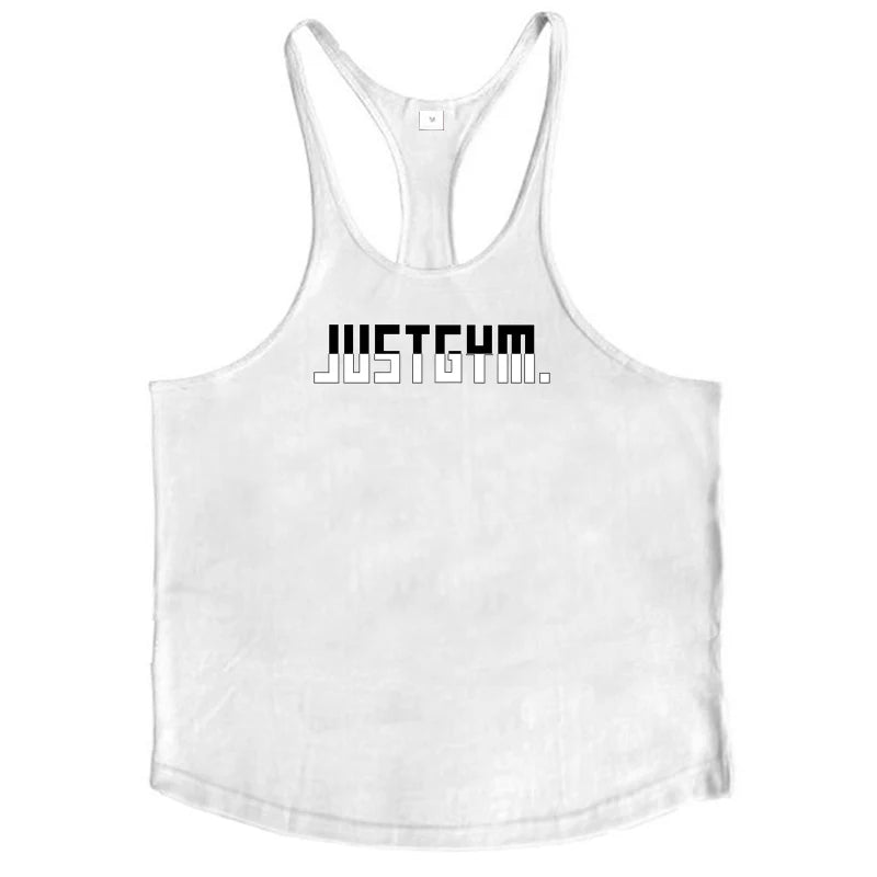 Men's Summer Running Vest Poure Cotton Sleeveless Shirt Loose Fitness Stringer Gym Workout Sports Apparel  Breathable Tank Tops