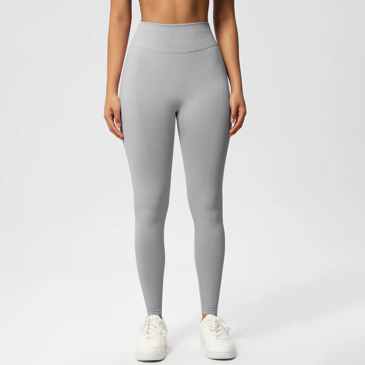 Seamless Women Solid Waist Yoga Pants Three-section Waist Sexy Hip-lifting Tight Sports Pants Fitness Exercise Yoga Pants - ATFH