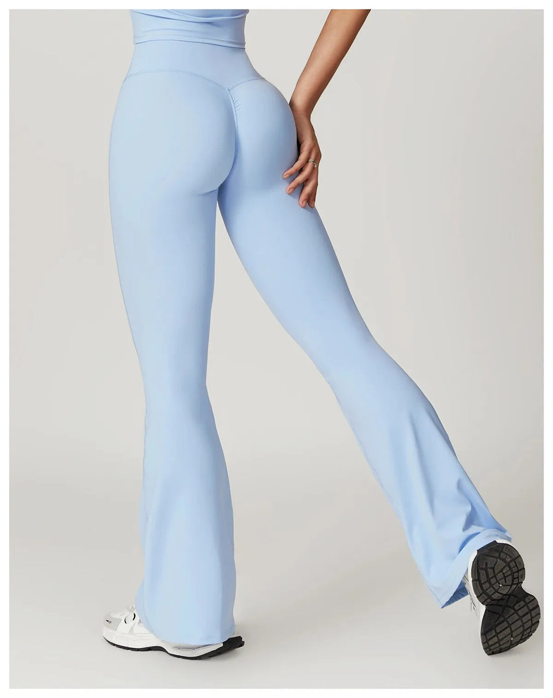 Crossover Flare Yoga Leggings for Women High Waist V Cross Bell Bottoms Tummy Control Yoga Pants Wide leg Fitness Leggings ATFH