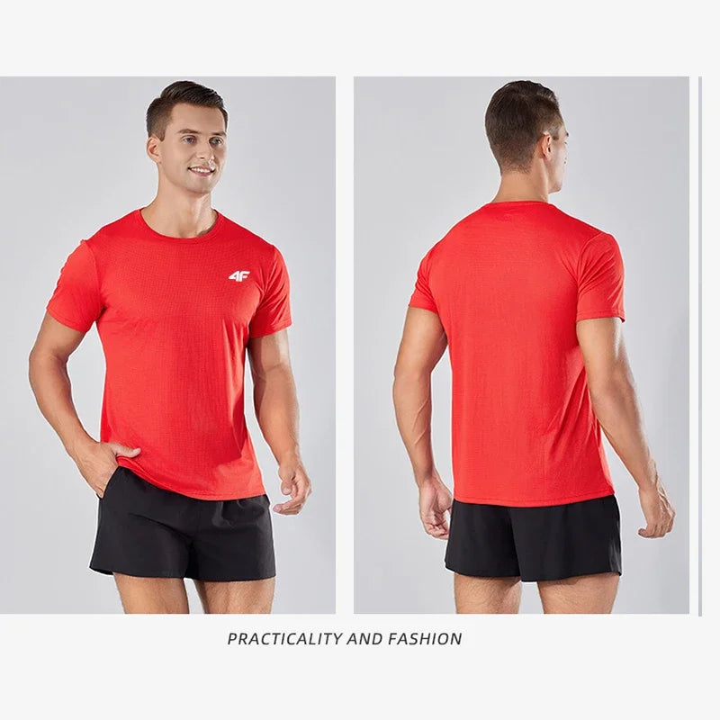 Summer New Sport Gym t Shirt Men Quick Dry Running Bodybuilding Shirts Men Quality Breathable Short Sleeve Fitness Tops Jersey