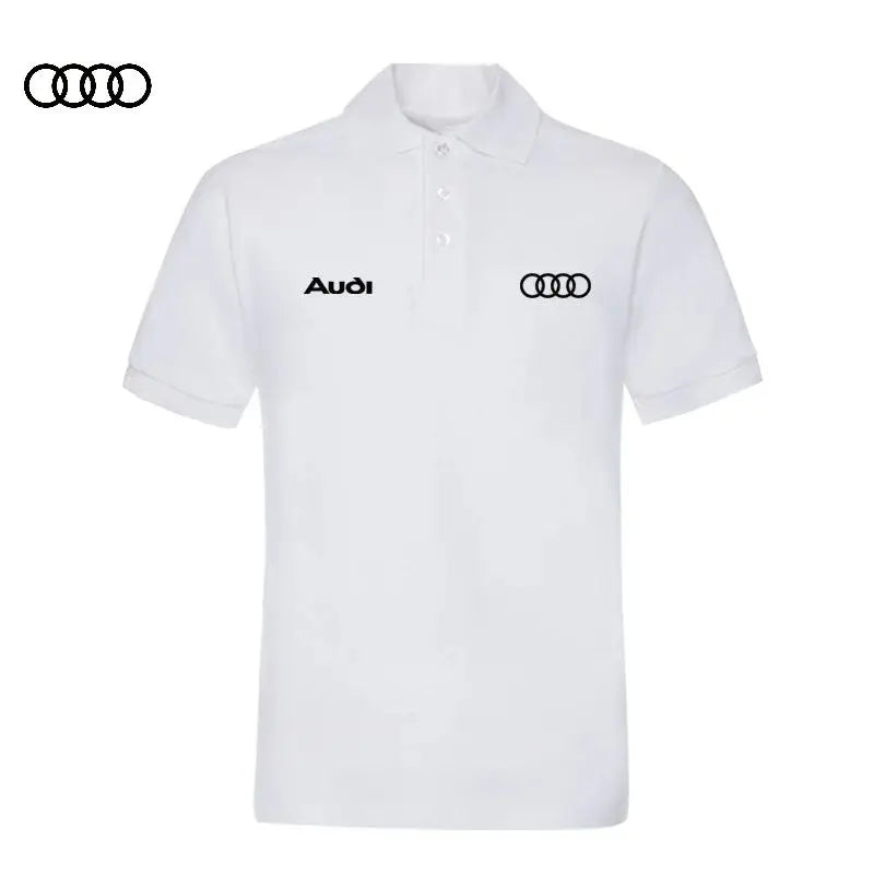 Audi Fan Gift Summer Polo Shirt Trendy New Cotton Men's and Women's Y2K Loose Casual Short Sleeved Top