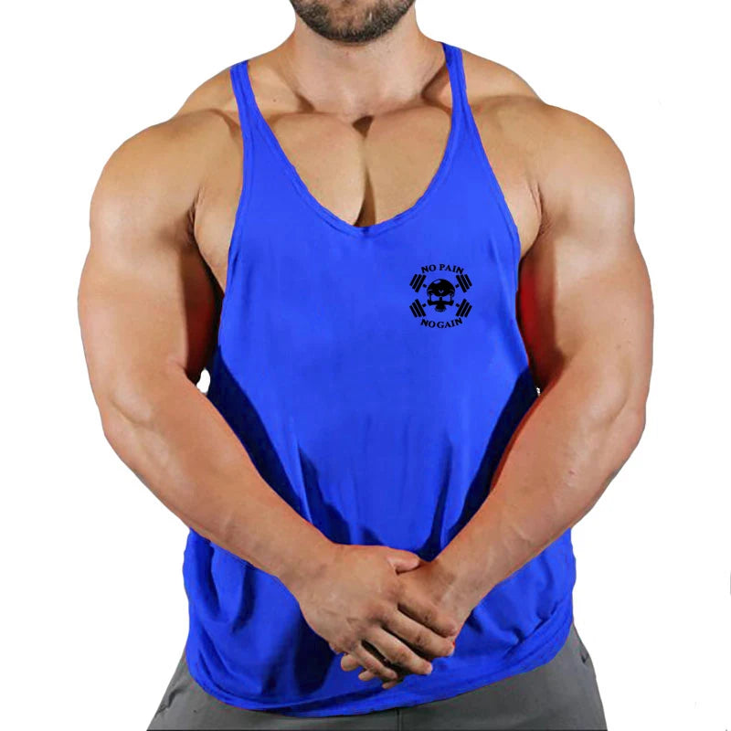 2026 Brand Fitness Clothing Bodybuilding Singlets Tank Top Men Muscle Shirt Sportswear Vests Cotton Stringer Tops
