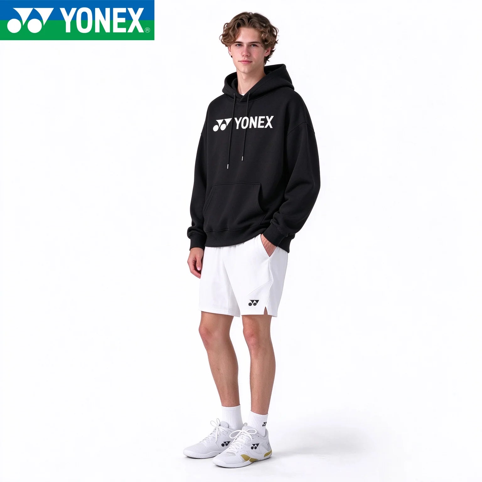 YONEX2026 new cotton hooded jacket, essential for outdoor sports such as badminton, tennis, running, and keeping warm with multi