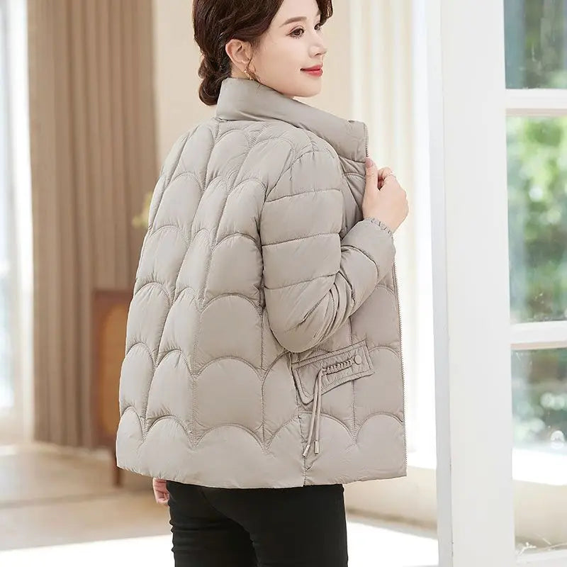 Down Cotton-Padded Jacket Women's Short Overcoat Winter New Fashion Thick Warm Parka Coat Loose Chic Cotton-Padded Jacket ATFH